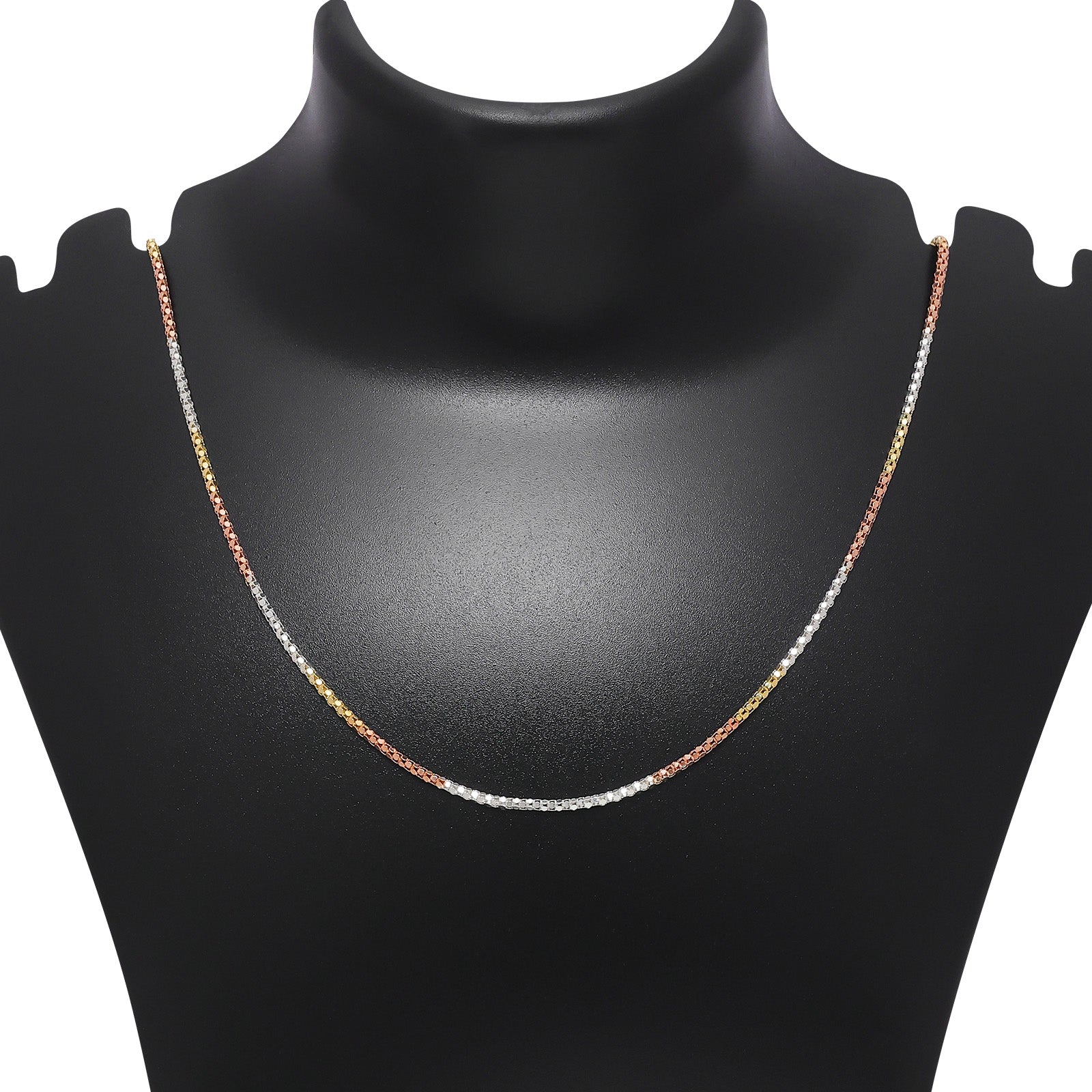 Pure Silver Chain - Tricolour Fusion in Beads - Tweov Jewels