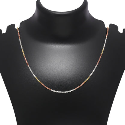 Pure Silver Chain - Tricolour Fusion in Beads - Tweov Jewels
