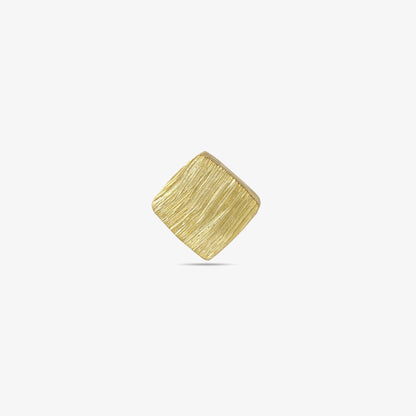 Pure Silver Stud Earrings - Gold Plated With Modern Cubes