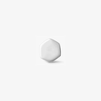 Pure Silver Stud - Hexa Glossy Finish