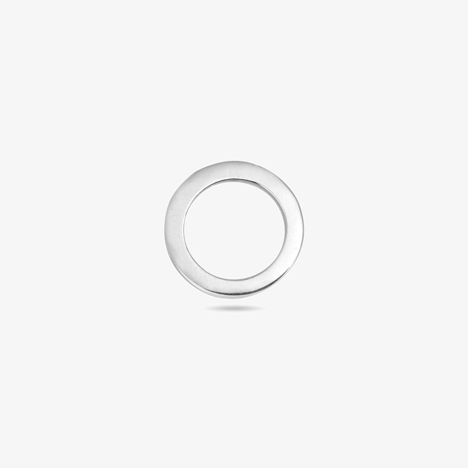Pure Silver Stud Earrings - Polished Hoop Design