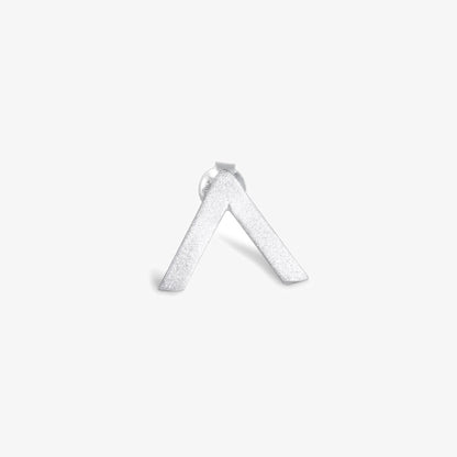 V Shaped Silver Stud Earrings - Tweov Jewels