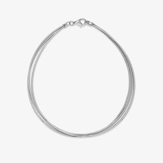 Classic Silver Triple Layer Chain Anklet