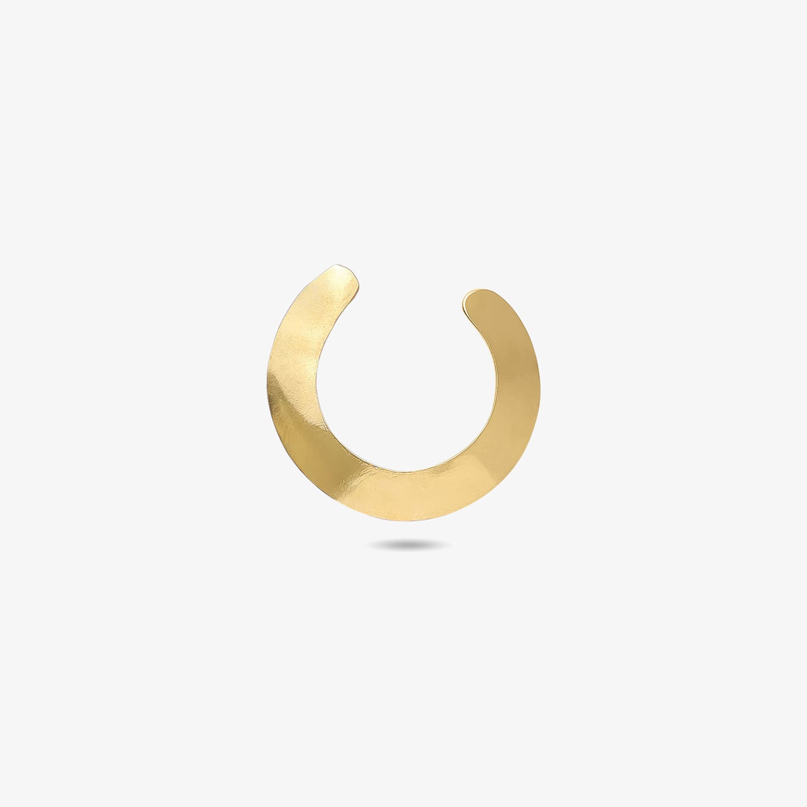 Pure Silver Earrings - Stylish Gold Finish C-Hoops