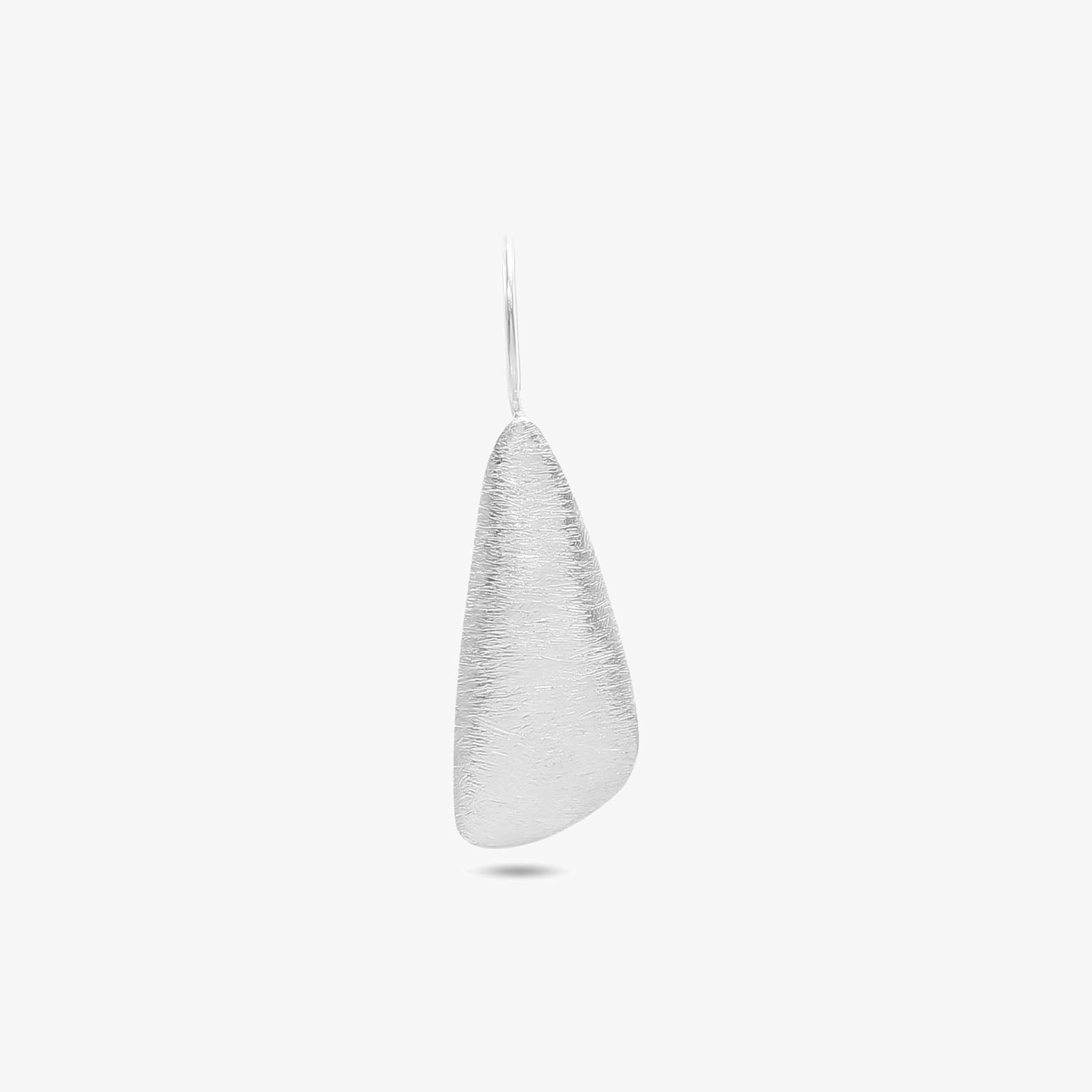 Feather Design Silver Drop Earrings