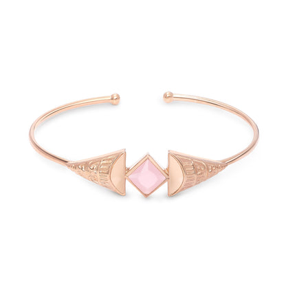 Rose Gold Plated Sterling Silver Opal Stone Bracelet - Tweov Jewels