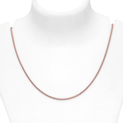 Pure 925 Silver Chain - Snake Model With Rose Gold Finish - Tweov Jewels