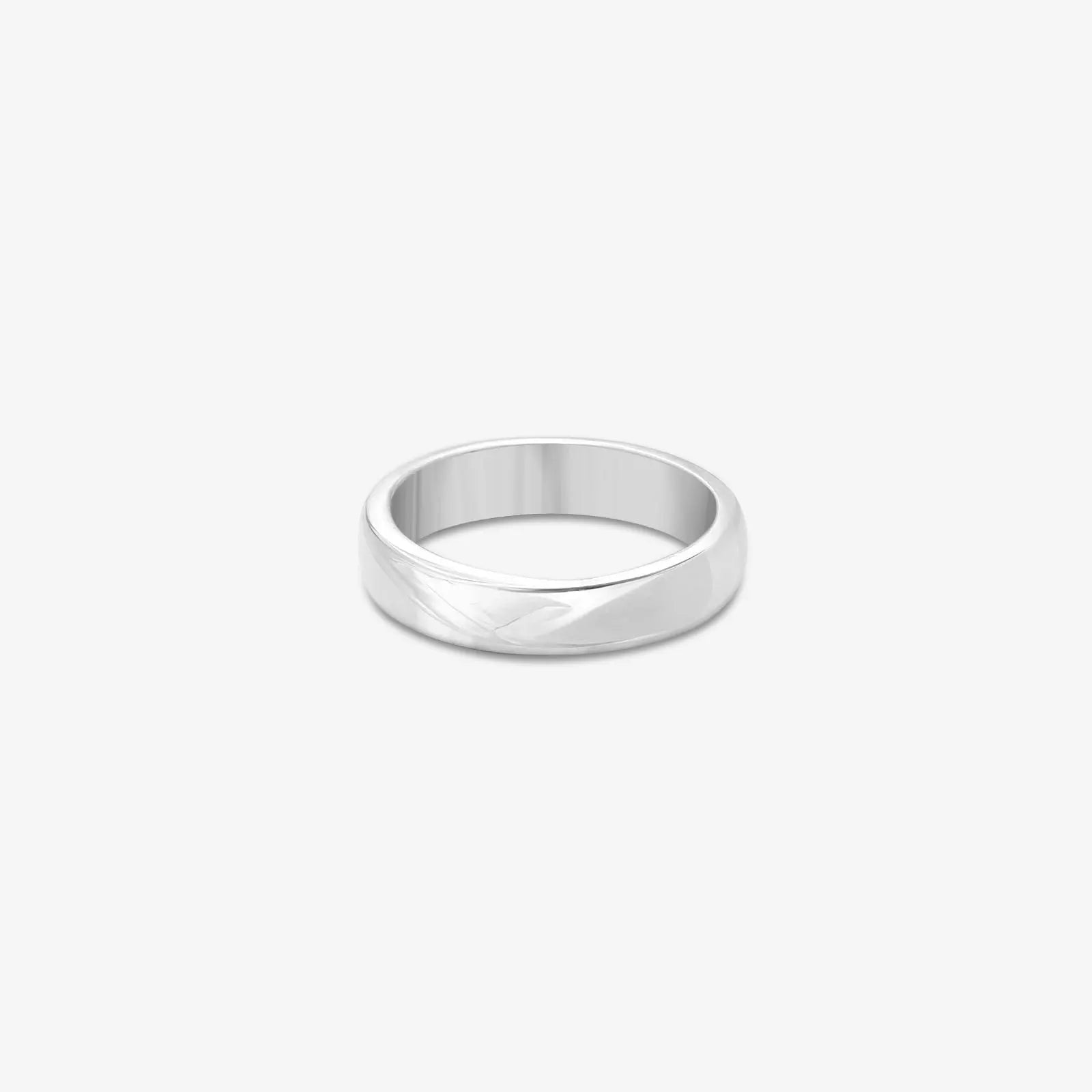 Silver Minimal Plain Ring - Tweov Jewels
