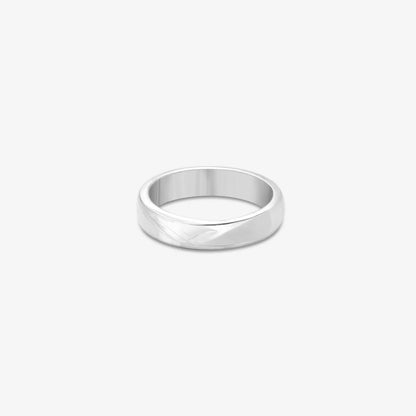 Silver Minimal Plain Ring - Tweov Jewels