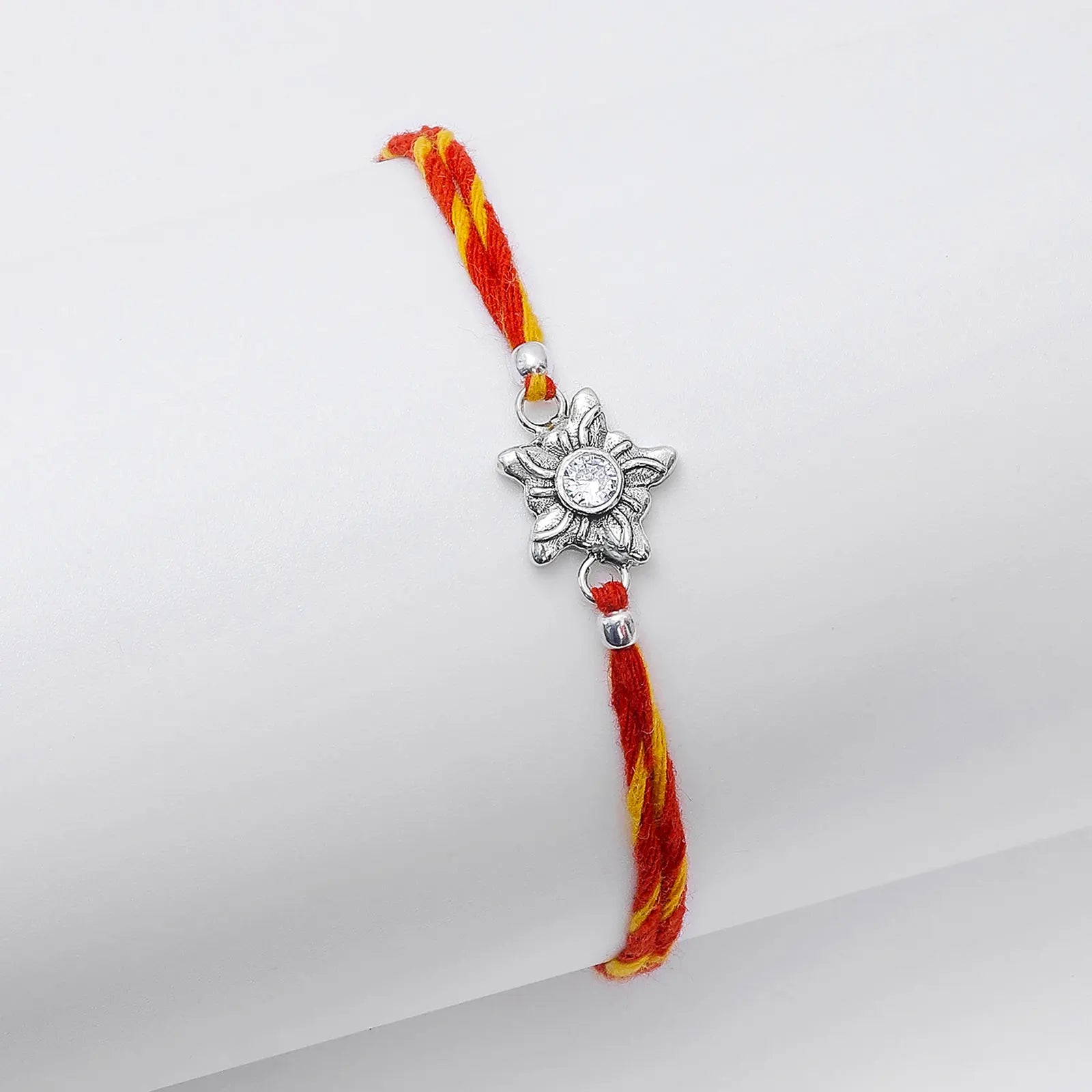 Star Design Silver Rakhi for Brother