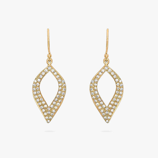 Pure Silver Gold Earrings Odyssey of Cubic Zircon