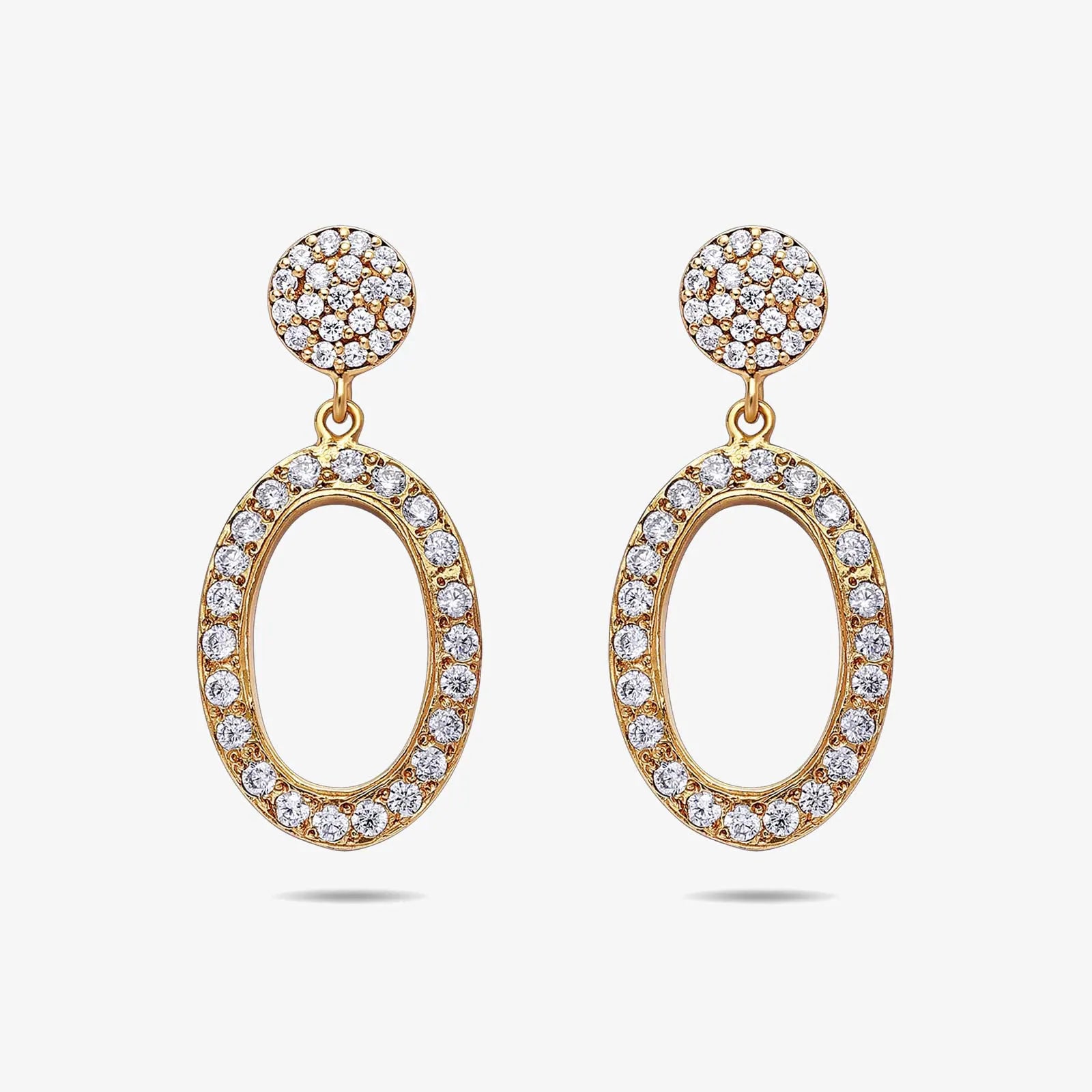 Pure Silver Earrings - Made With Rich CZ Stone