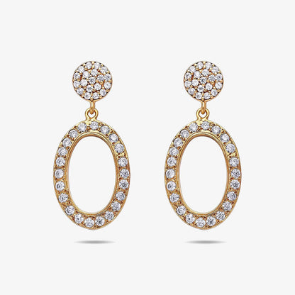 Pure Silver Earrings - Made With Rich CZ Stone
