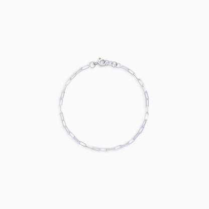 Flat Interlinked 925 Sterling Silver Chain Bracelet Design