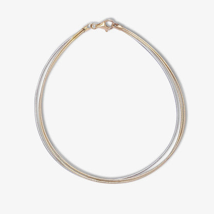 Three Layer Toned Silver Chain Anklet - Tweov Jewels