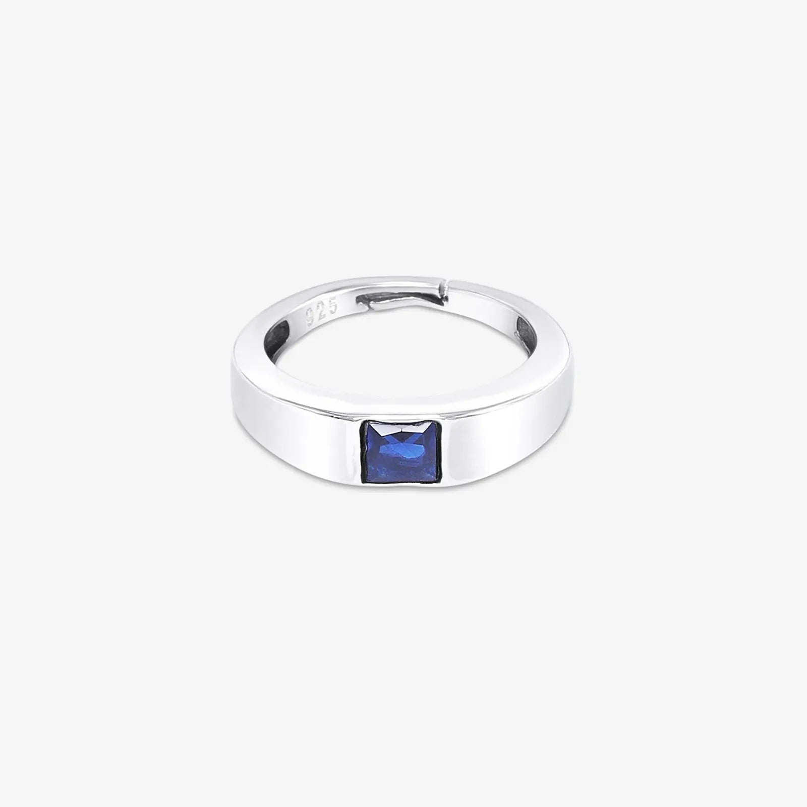 Silver Blue Stone Ring for Women