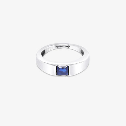 Silver Blue Stone Ring for Women