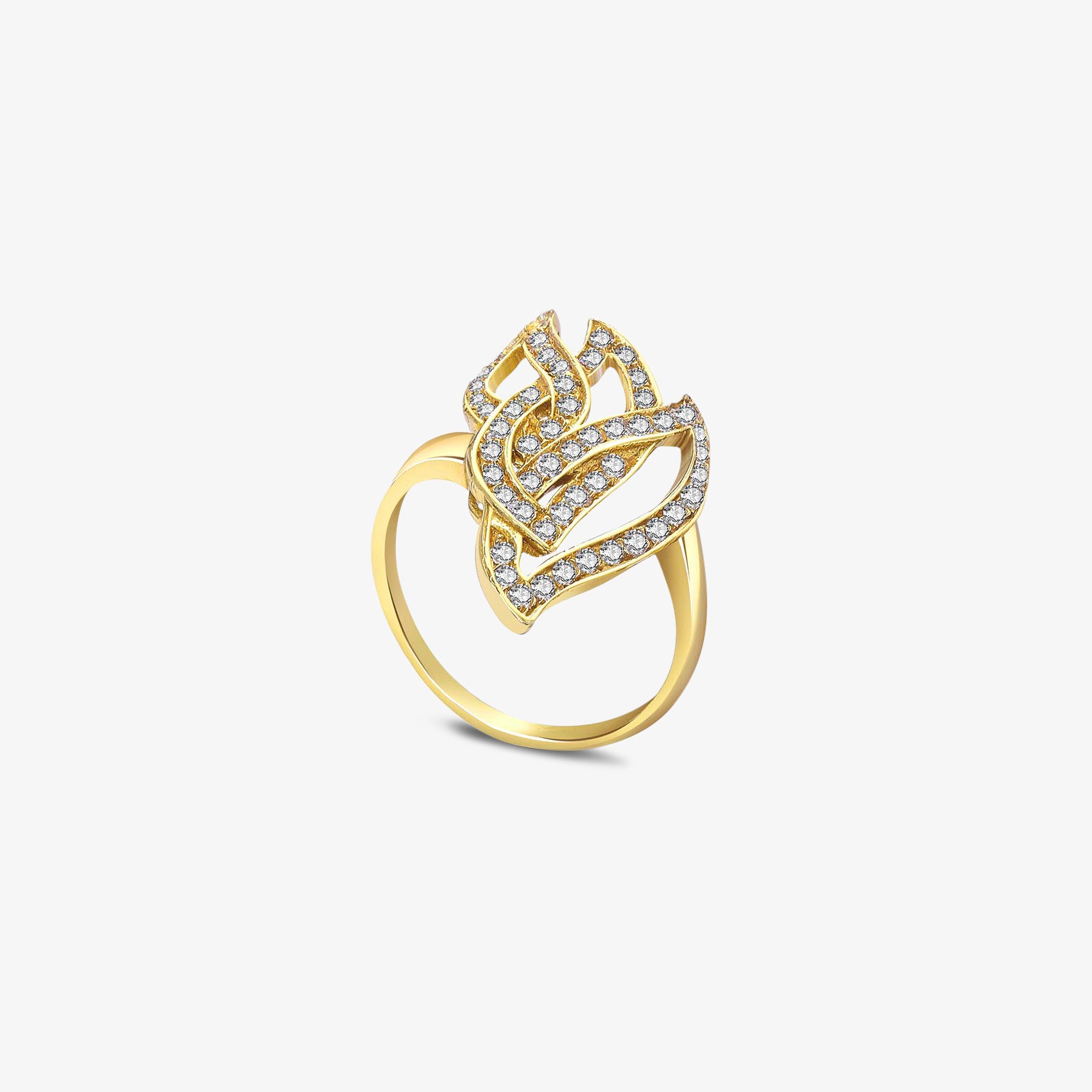 Pure Silver Ring - Statement of Gold Blaze CZ