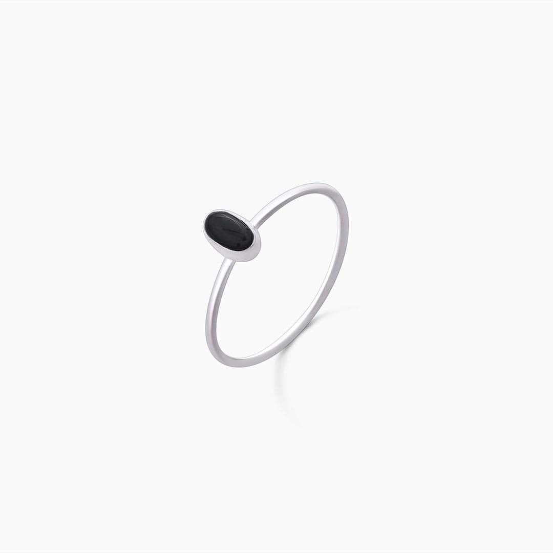 Pure Silver Ring - Casual Black Onyx Model - Tweov Jewels