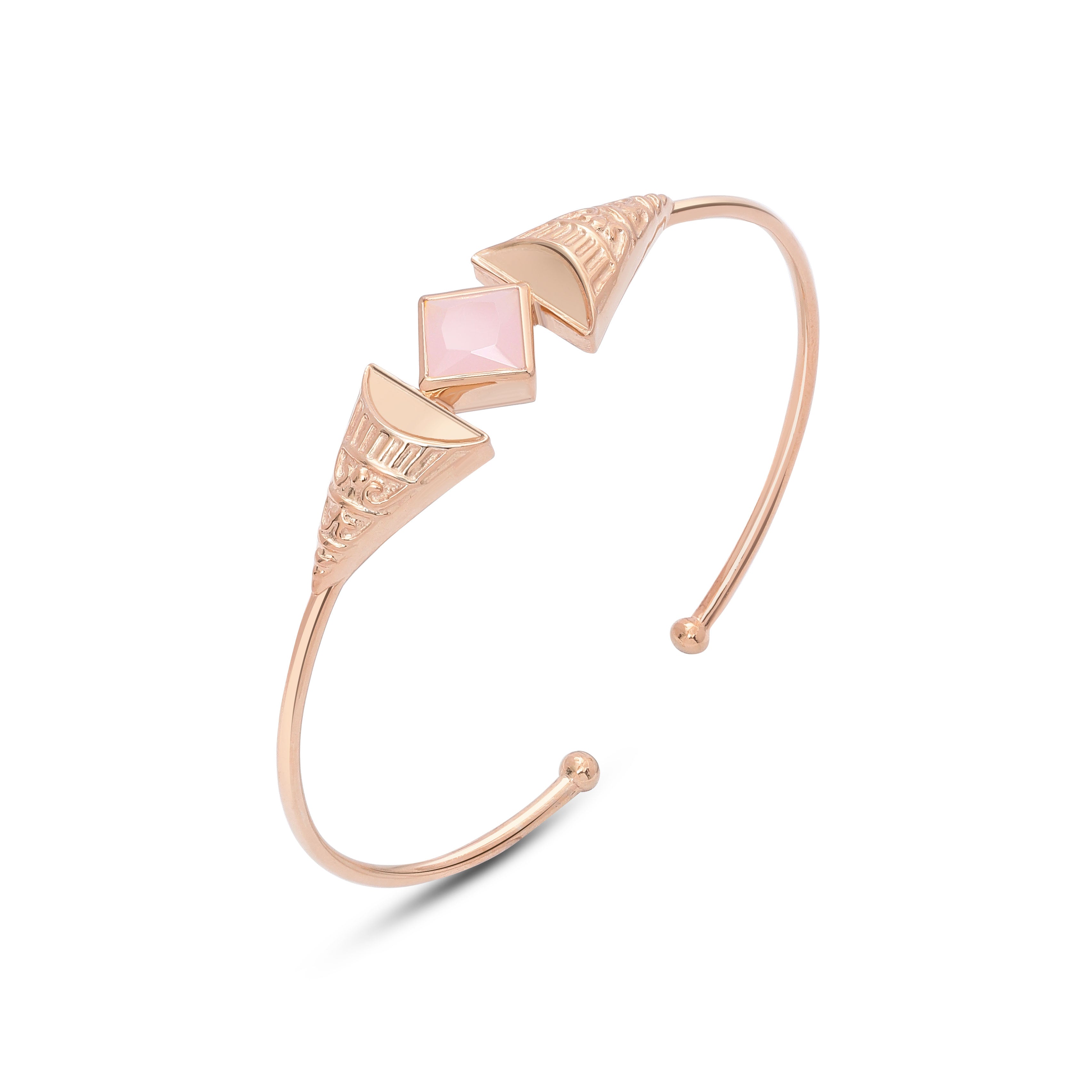 Rose Gold Plated Sterling Silver Opal Stone Bracelet - Tweov Jewels