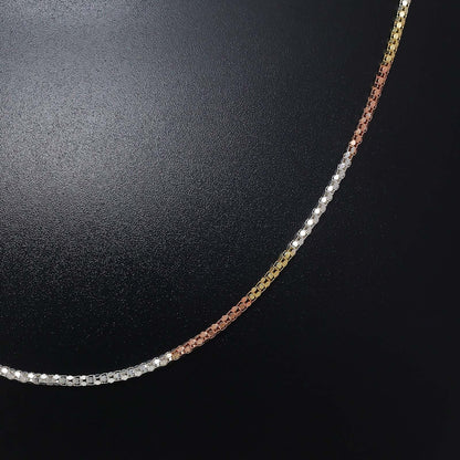 Pure Silver Chain - Tricolour Fusion in Beads - Tweov Jewels
