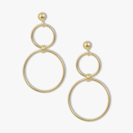 Pure Silver Earrings - Eternal Gold Plated Loop Design
