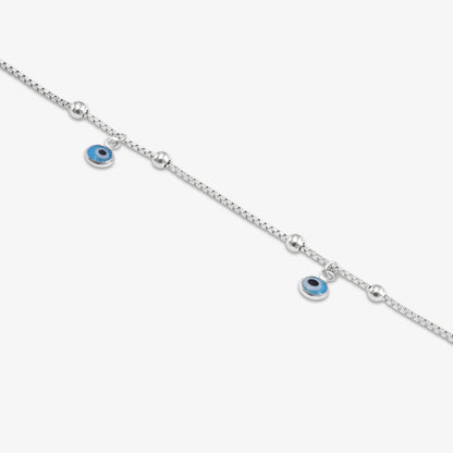 Trendy Evil Eye Silver Anklet for Women - Tweov Jewels
