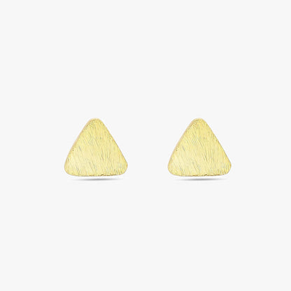 Pure Silver Stud - Triangle Gold Plated Model