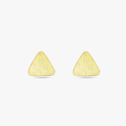 Pure Silver Stud - Triangle Gold Plated Model