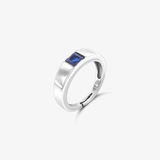 Silver Blue Stone Ring for Women