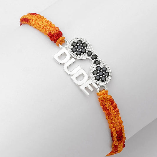 Dude Silver Rakhi for Brother