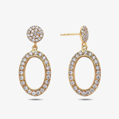 Pure Silver Earrings - Made With Rich CZ Stone