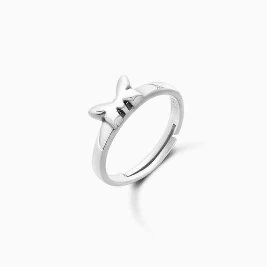 Silver Butterfly Design Ring
