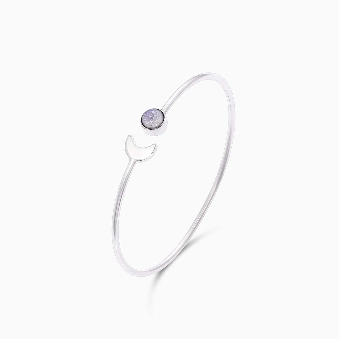 Crescent Moon and Sun Design 925 Sterling Silver Bracelet - Tweov Jewels