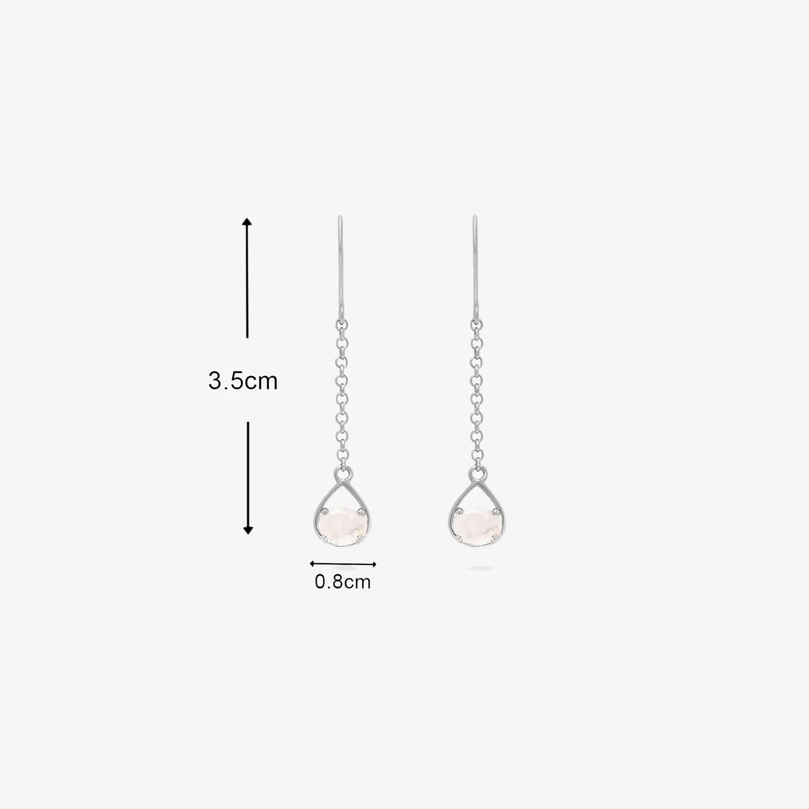 Moonstone Long Drop Earring Design