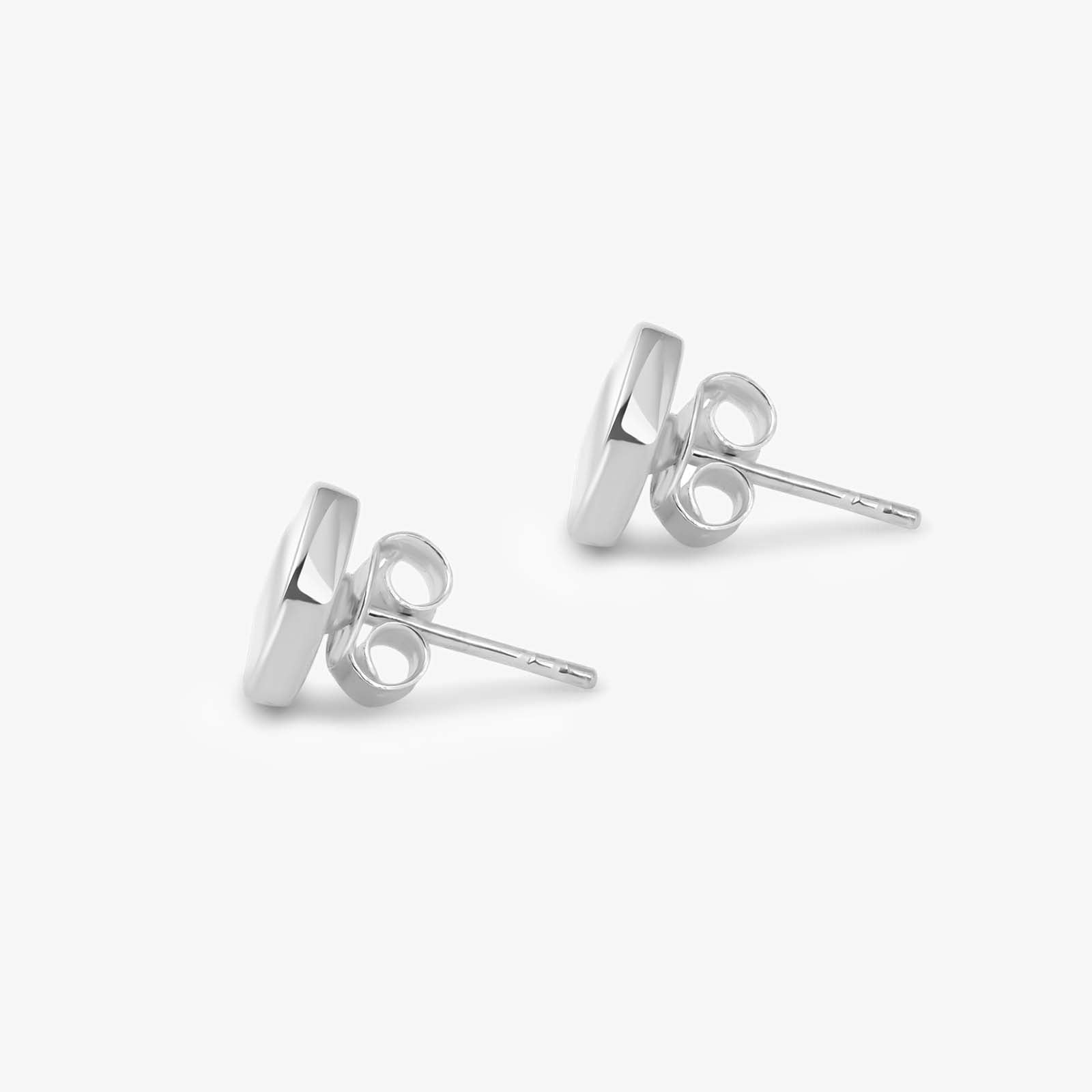 Pure Silver Stud - Hexa Glossy Finish