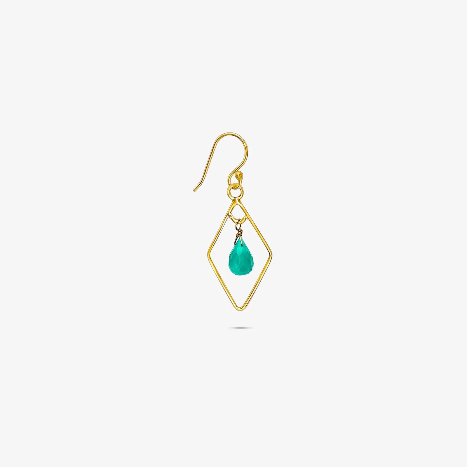 Pure Silver Earrings - Bold Gold Green Garnet