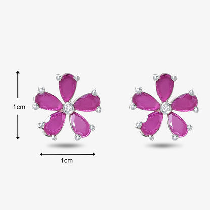 Amethyst Earrings For Women-  925 Sterling Silver Rhodium Plated
