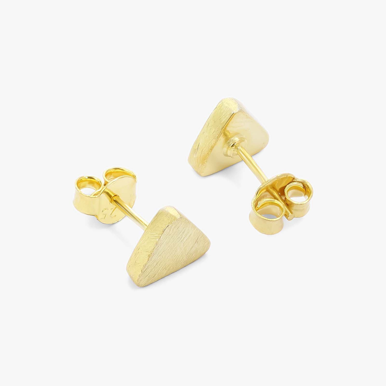 Pure Silver Stud - Triangle Gold Plated Model