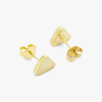 Pure Silver Stud - Triangle Gold Plated Model