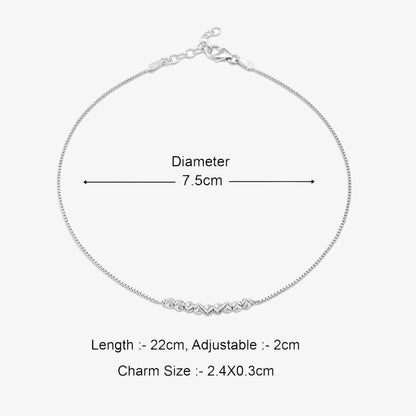 Trendy Silver Beads Chain Anklet - Tweov Jewels