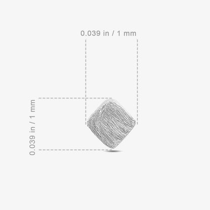 Square Shaped Silver Stud Earrings - Tweov Jewels