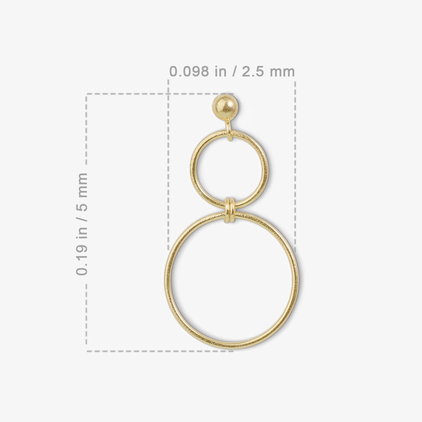 Pure Silver Earrings - Eternal Gold Plated Loop Design