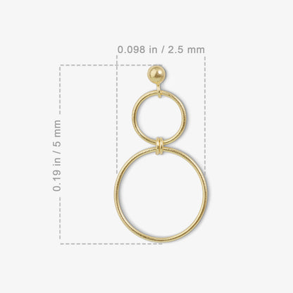 Pure Silver Earrings - Eternal Gold Plated Loop Design