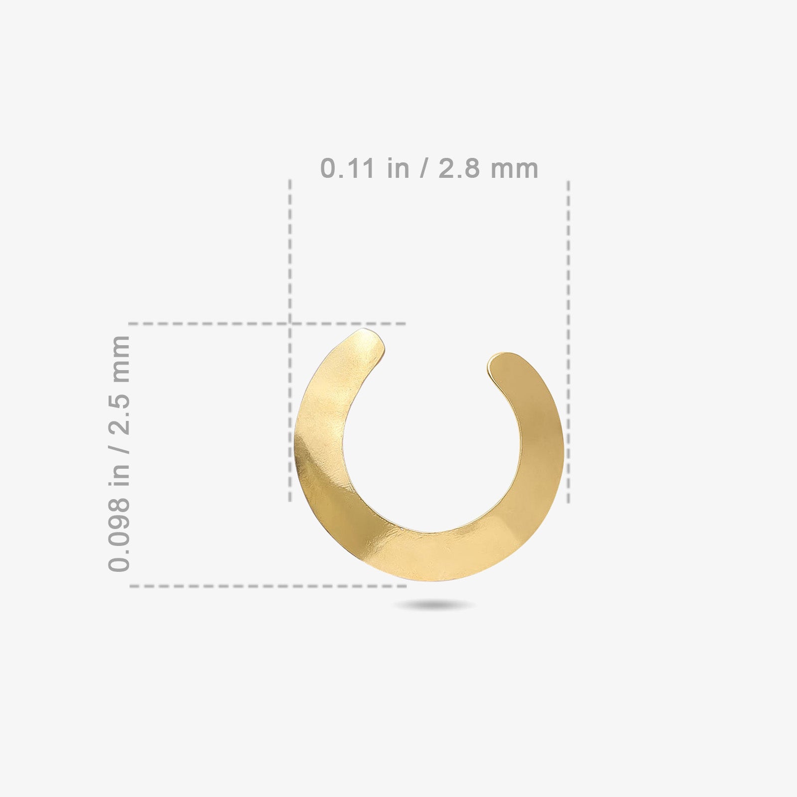 Pure Silver Earrings - Stylish Gold Finish C-Hoops