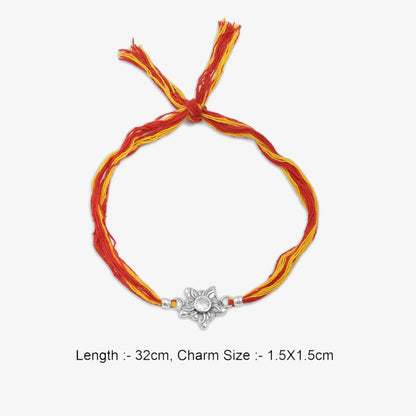 Star Design Silver Rakhi for Brother