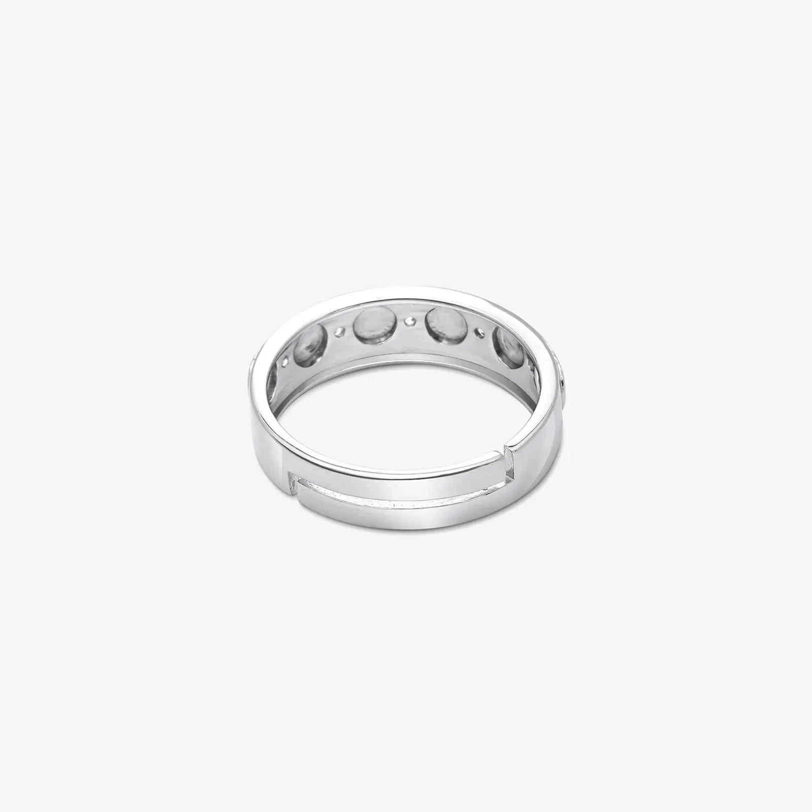 CZ Studded Starlight Silver Ring for Women