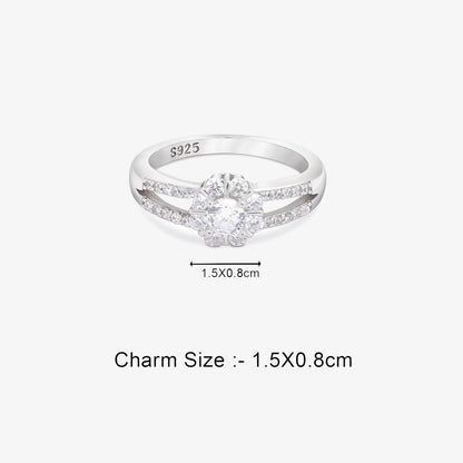 Twin Band Silver Ring for Women - Tweov Jewels
