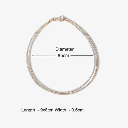 Three Layer Toned Silver Chain Anklet - Tweov Jewels