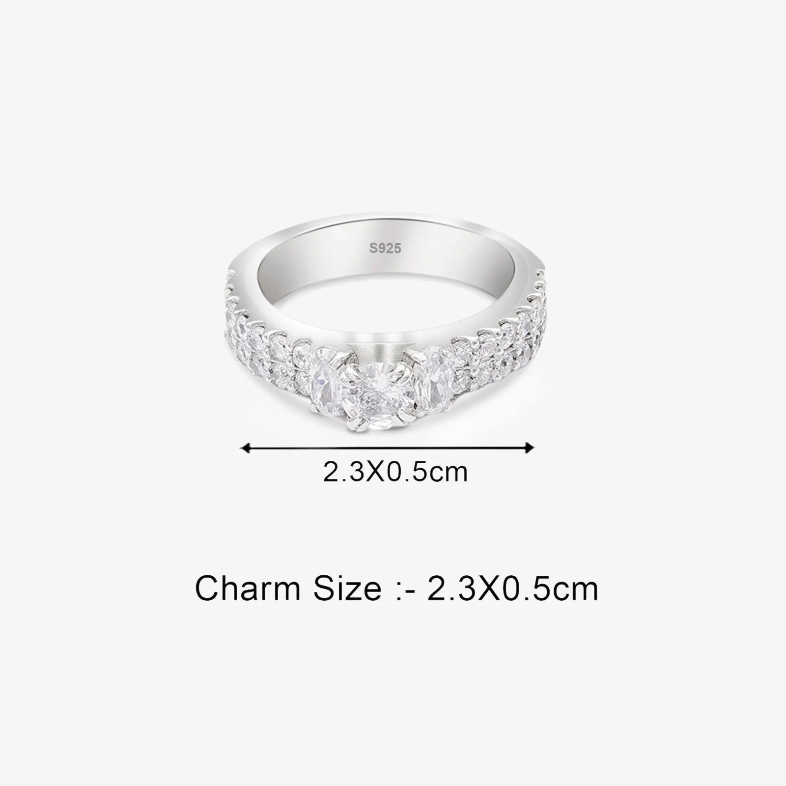 Silver Solitaire CZ Stylish Ring